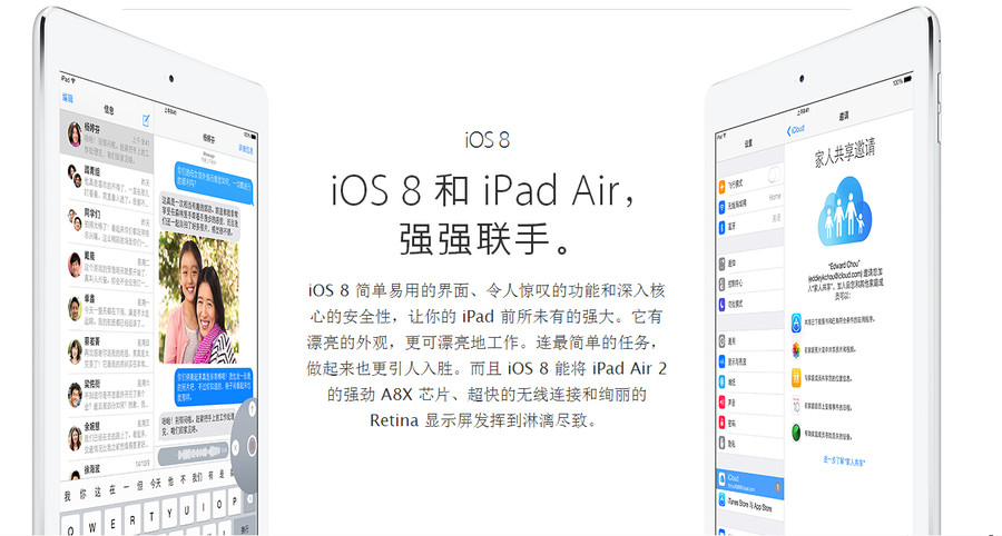 iOS 8 õĽ桢˾̾Ĺܺĵİȫԣ iPad ǰδеǿƯۣƯع򵥵Ҳʤ iOS 8 ܽ iPad Air 2 ǿ A8X оƬӺѤ Retina ʾӵ쾡¡