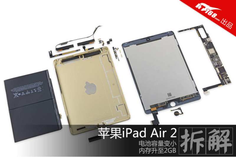 iPad Air 2Ϊˡȫƽ塱ý˵ĻiFixitж˿飬ǽҿ˺ܶƷĹ¡iPad AirɱһiPad Air 2ۼȴͺܶࣻڲȫϼiPad Air 2ѲˣоƬǿA8Xݣ֤ʵƷ2Gڴ档(ΰ)